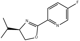 Pyridine, 2-[(4R)-4,5-dihydro-4-(1-methylethyl)-2-oxazolyl]-5-fluoro- Structure