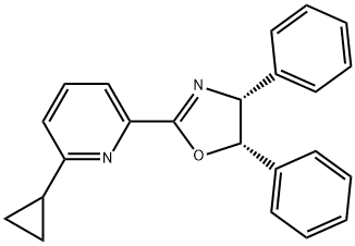 Pyridine, 2-cyclopropyl-6-[(4R,5S)-4,5-dihydro-4,5-diphenyl-2-oxazolyl]- Struktur