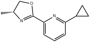 Pyridine, 2-cyclopropyl-6-[(4R)-4,5-dihydro-4-methyl-2-oxazolyl]- Structure