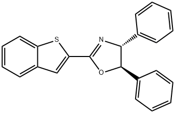 Oxazole, 2-benzo[b]thien-2-yl-4,5-dihydro-4,5-diphenyl-, (4R,5R)- Structure