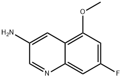 3-Quinolinamine, 7-fluoro-5-methoxy- Structure