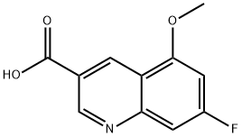 3-Quinolinecarboxylic acid, 7-fluoro-5-methoxy- Struktur