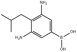 (3,5-二氨基-4-异丁基苯基)硼酸, 2828440-12-4, 结构式