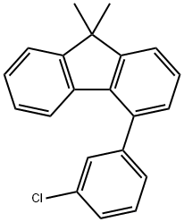 9H-芴,4-(3-氯苯基)-9,9-二甲基- 结构式