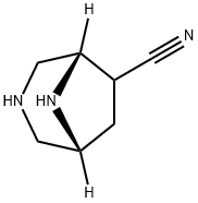 3,8-Diazabicyclo[3.2.1]octane-6-carbonitrile, (1R,5S)- Structure