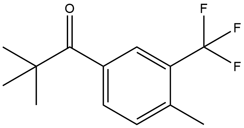 2,2-Dimethyl-1-[4-methyl-3-(trifluoromethyl)phenyl]-1-propanone Structure