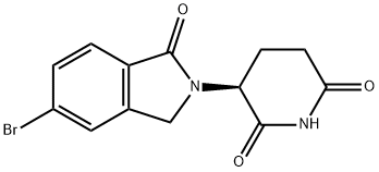 2,6-Piperidinedione, 3-(5-bromo-1,3-dihydro-1-oxo-2H-isoindol-2-yl)-, (3S)- Struktur