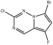 Pyrrolo[2,1-f][1,2,4]triazine, 7-bromo-2-chloro-5-fluoro- Struktur