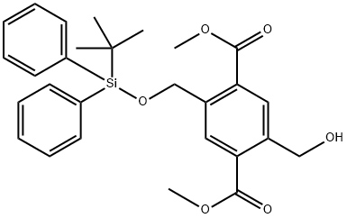 2-(((叔丁基二苯基甲硅烷基)氧基)甲基)-5-(羟甲基)对苯二甲酸二甲酯,2830605-43-9,结构式
