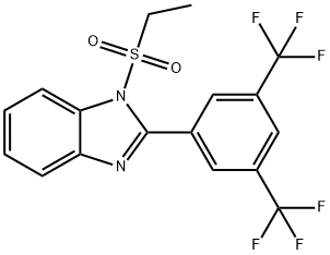 1H苯并咪唑-2-[3,5-双三氟甲基苯基]-1-乙基砜, 2830652-00-9, 结构式