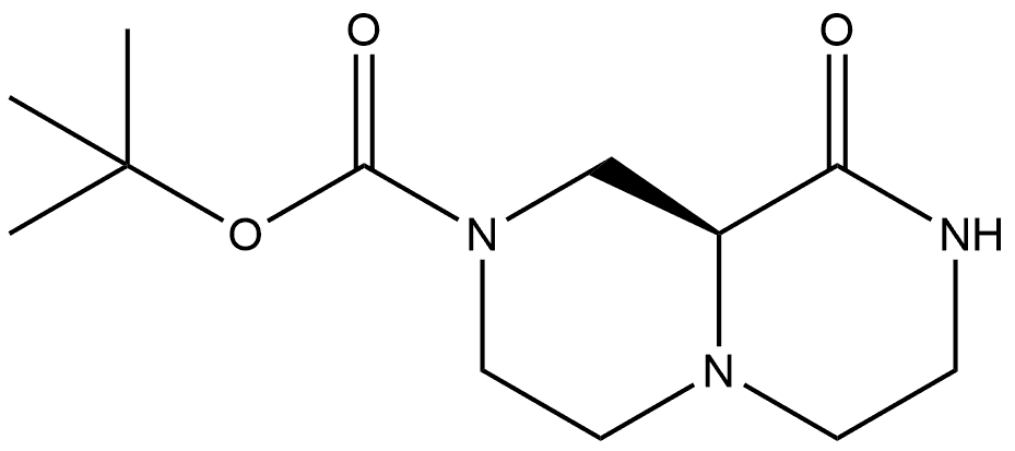 tert-butyl (9aS)-9-oxo-octahydro-1H-[1,4]diazino[1,2-a]pyrazine-2-carboxylate Struktur