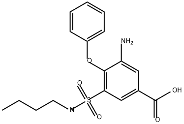 Benzoic acid, 3-amino-5-[(butylamino)sulfonyl]-4-phenoxy- Structure