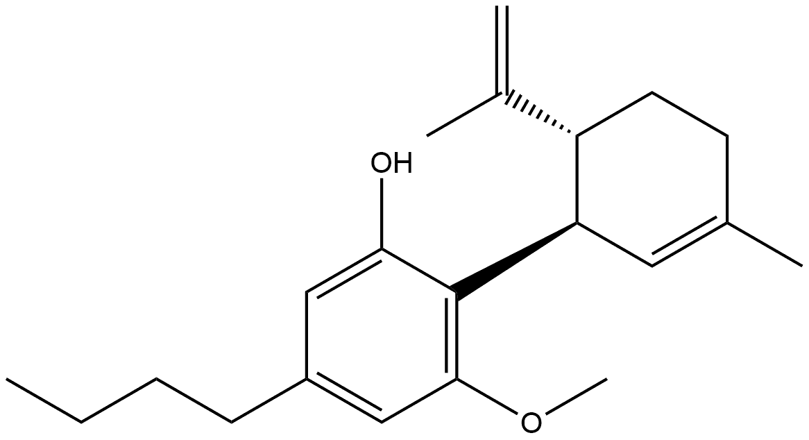 5-Butyl-3-methoxy-2-[(1R,6R)-3-methyl-6-(1-methylethenyl)-2-cyclohexen-1-yl]phenol Structure