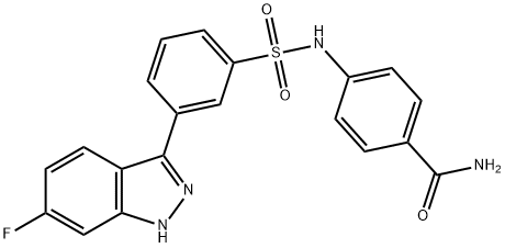 Benzamide, 4-[[[3-(6-fluoro-1H-indazol-3-yl)phenyl]sulfonyl]amino]- Struktur