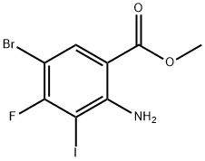 2-氨基-5-溴-4-氟-3-碘苯甲酸甲酯, 2833669-84-2, 结构式