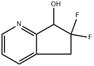 5H-Cyclopenta[b]pyridin-7-ol, 6,6-difluoro-6,7-dihydro- 化学構造式