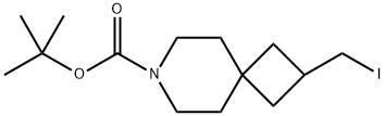 7-Azaspiro[3.5]nonane-7-carboxylic acid, 2-(iodomethyl)-, 1,1-dimethylethyl ester 化学構造式