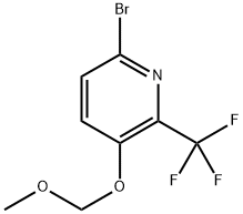 Pyridine, 6-bromo-3-(methoxymethoxy)-2-(trifluoromethyl)- Structure