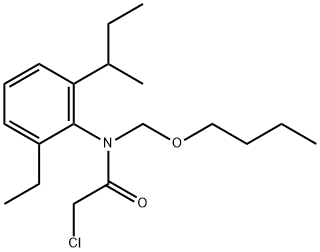 Acetamide, N-(butoxymethyl)-2-chloro-N-[2-ethyl-6-(1-methylpropyl)phenyl]- Structure