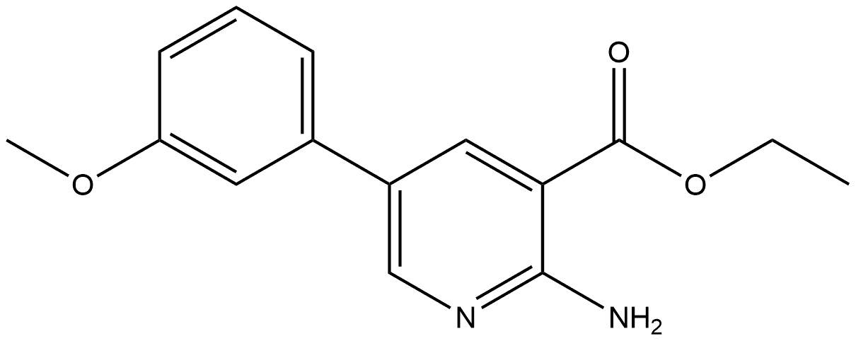 Ethyl 2-amino-5-(3-methoxyphenyl)-3-pyridinecarboxylate Structure