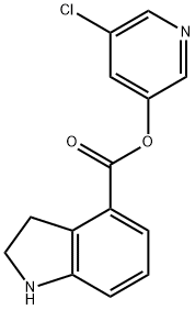 1H-Indole-4-carboxylic acid, 2,3-dihydro-, 5-chloro-3-pyridinyl ester|化合物 GRL-1720