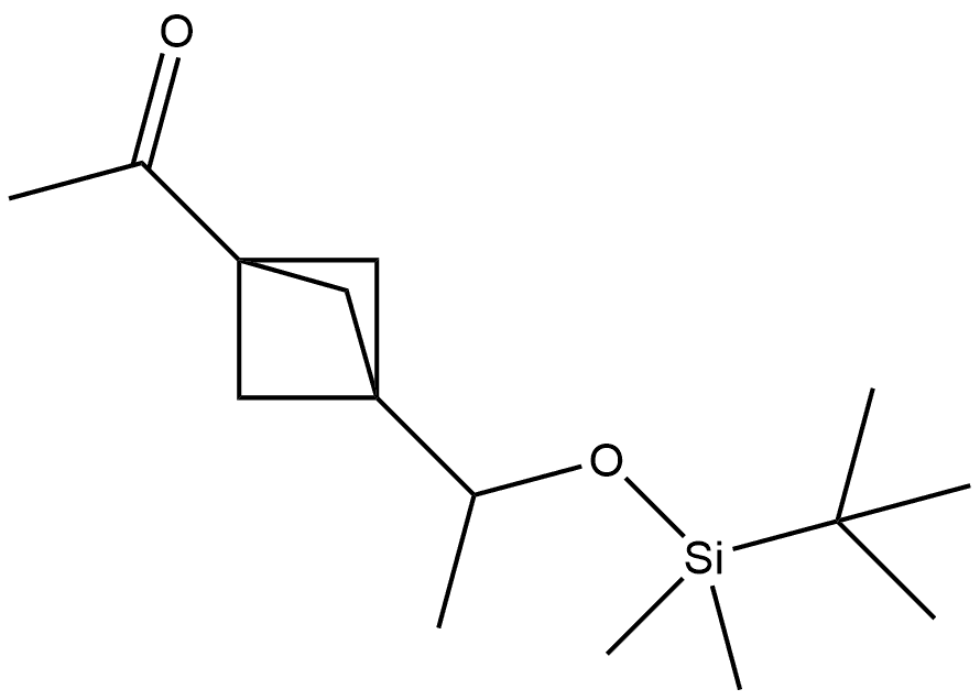 1-(3-(1-((tert-butyldimethylsilyl)oxy)ethyl)bicyclo[1.1.1]pentan-1-yl)ethan-1-one,2835542-62-4,结构式