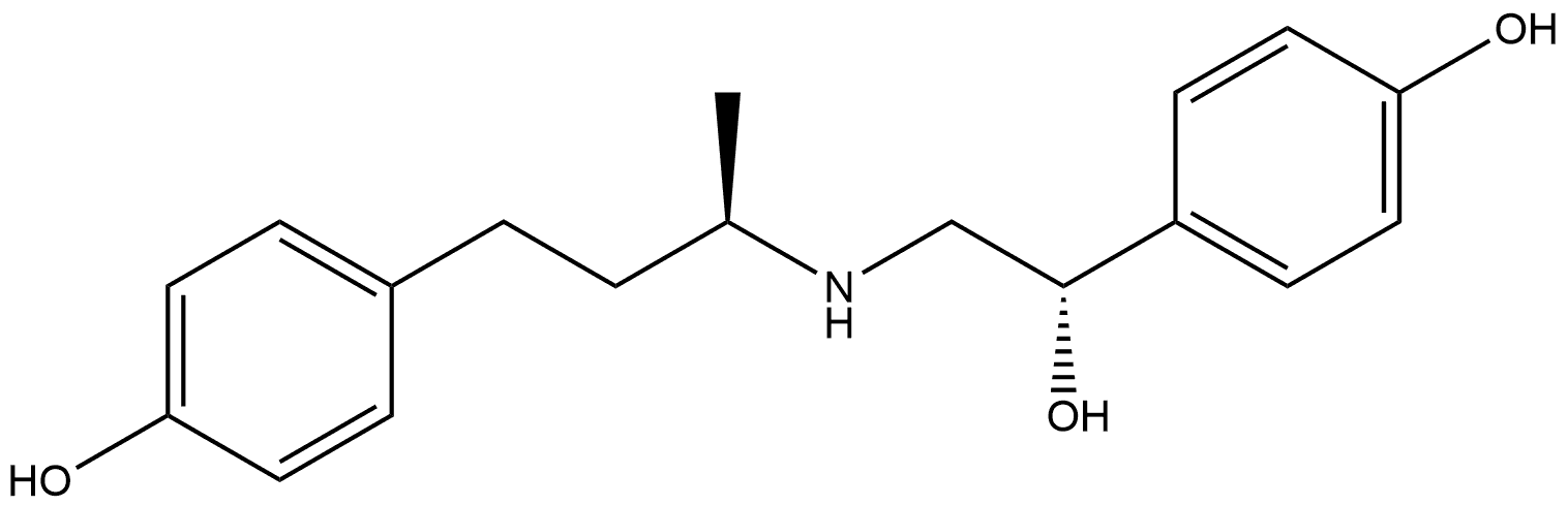 Benzenemethanol, 4-hydroxy-α-[[[(1R)-3-(4-hydroxyphenyl)-1-methylpropyl]amino]methyl]-, (αS)- Structure