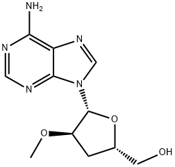 Adenosine, 3'-deoxy-2'-O-methyl- (8CI,9CI) Structure