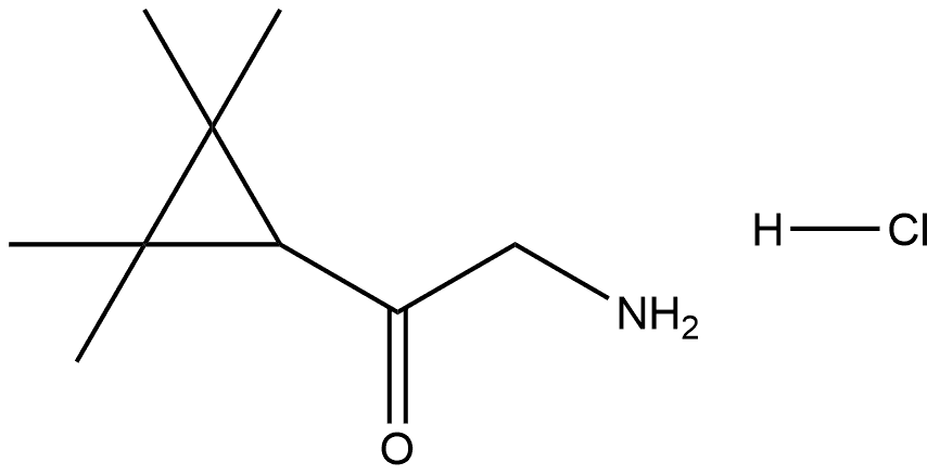 2-amino-1-(2,2,3,3-tetramethylcyclopropyl)ethan-1-one hydrochloride,2839139-70-5,结构式