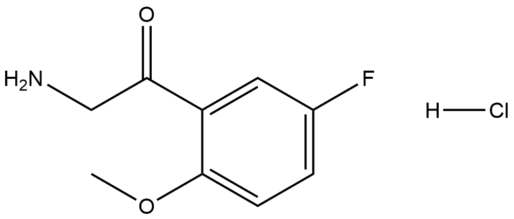 2-氨基-1-(5-氟-2-甲氧基苯基)乙酮盐酸盐, 2839158-14-2, 结构式