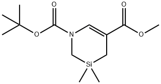 1-Aza-3-silacyclohex-5-ene-1,5-dicarboxylic acid, 3,3-dimethyl-, 1-(1,1-dimethylethyl) 5-methyl ester Struktur