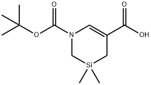 1-Aza-3-silacyclohex-5-ene-1,5-dicarboxylic acid, 3,3-dimethyl-, 1-(1,1-dimethylethyl) ester Structure