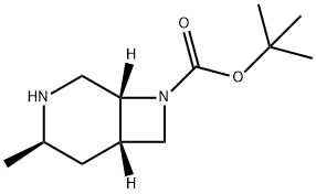 3,8-Diazabicyclo[4.2.0]octane-8-carboxylic acid, 4-methyl-, 1,1-dimethylethyl ester, (1R,4R,6S)- Struktur