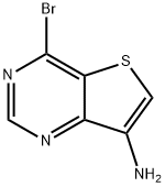 Thieno[3,2-d]pyrimidin-7-amine, 4-bromo- 化学構造式