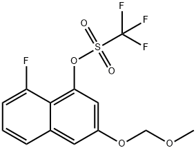 Methanesulfonic acid, 1,1,1-trifluoro-, 8-fluoro-3-(methoxymethoxy)-1-naphthalenyl ester 化学構造式