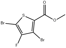 3,5-二溴-4-氟噻吩-2-羧酸甲酯 结构式