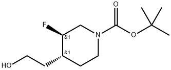 1-Piperidinecarboxylic acid, 3-fluoro-4-(2-hydroxyethyl)-, 1,1-dimethylethyl ester, (3R,4R)-rel-|REL-(3R,4R)-3-氟-4-(2-羟乙基)哌啶-1-甲酸叔丁酯