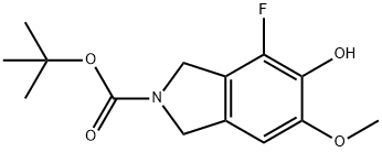 4-氟-5-羟基-6-甲氧基异吲哚啉-2-羧酸叔丁酯 结构式