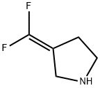 Pyrrolidine, 3-(difluoromethylene)- 化学構造式