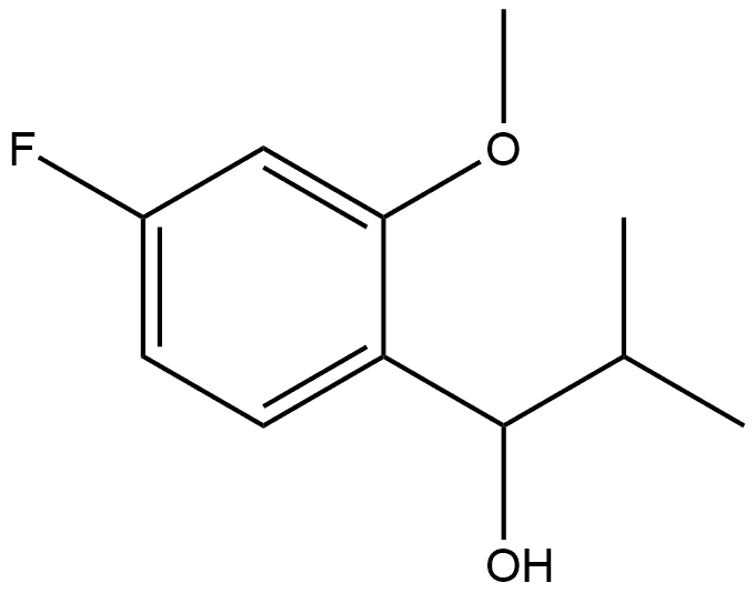 1-(4-fluoro-2-methoxyphenyl)-2-methylpropan-1-ol Structure
