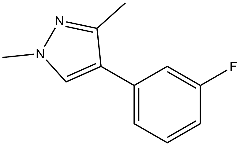 4-(3-Fluorophenyl)-1,3-dimethyl-1H-pyrazole Structure