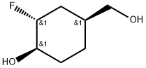 Cyclohexanemethanol, 3-fluoro-4-hydroxy-, (1S,3R,4R)- Struktur