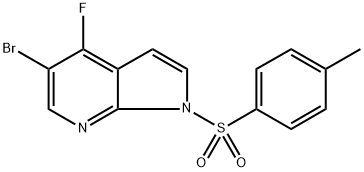 1H-Pyrrolo[2,3-b]pyridine, 5-bromo-4-fluoro-1-[(4-methylphenyl)sulfonyl]- Struktur