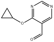 5-Pyrimidinecarboxaldehyde, 4-(cyclopropyloxy)- Struktur