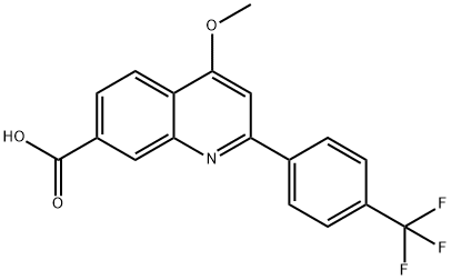 4-methoxy-2-(4-(trifluoromethyl)phenyl)quinoline-7-carboxylic acid Structure