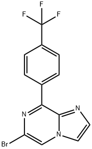 Imidazo[1,2-a]pyrazine, 6-bromo-8-[4-(trifluoromethyl)phenyl]- Structure