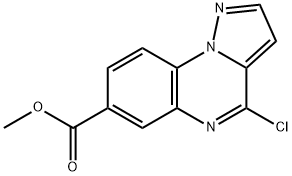 Pyrazolo[1,5-a]quinoxaline-7-carboxylic acid, 4-chloro-, methyl ester Struktur