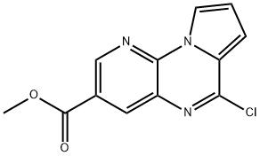 Pyrido[3,2-e]pyrrolo[1,2-a]pyrazine-3-carboxylic acid, 6-chloro-, methyl ester Struktur