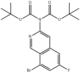 Imidodicarbonic acid, N-(8-bromo-6-fluoro-3-isoquinolinyl)-, C,C'-bis(1,1-dimethylethyl) ester Struktur