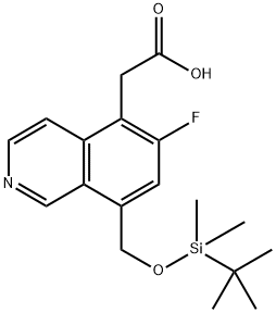 5-Isoquinolineacetic acid, 8-[[[(1,1-dimethylethyl)dimethylsilyl]oxy]methyl]-6-fluoro- Struktur